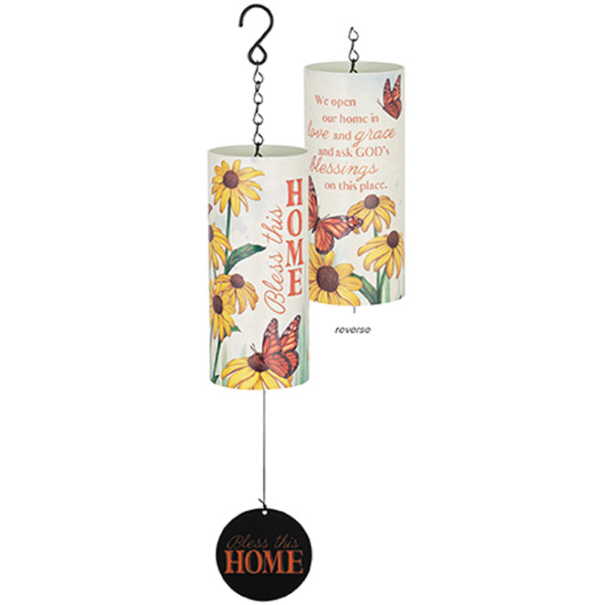 Carson Bless This Home 18 inch Cylinder Sonnet bell with house blessing sentiment
