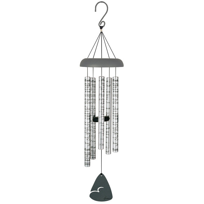 Carson Home Accents Mother 30 inch Sonnet wind chime with sentimental message for mom
