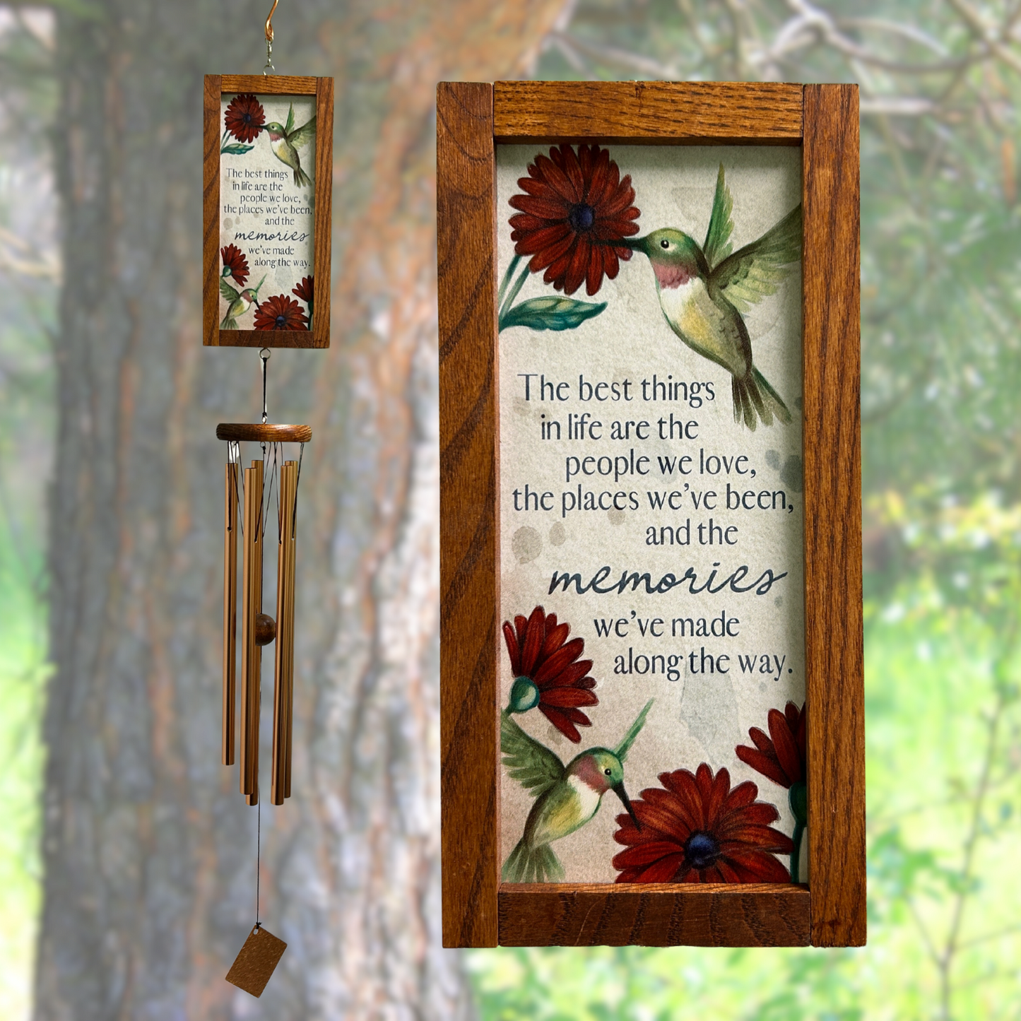 Framed Sentiment Wind Chime
