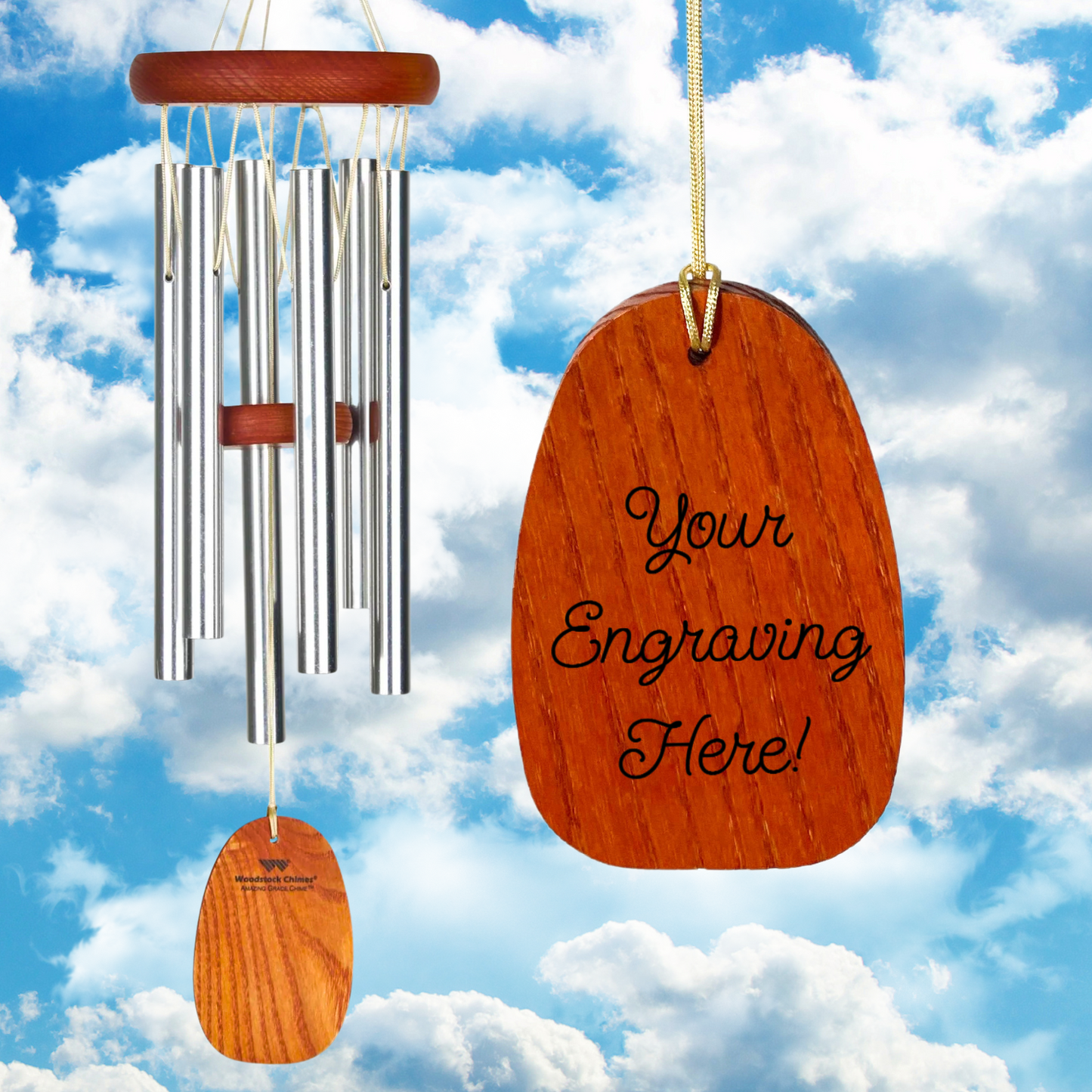 Amazing Grace 16 Inch Silver Wind Chime