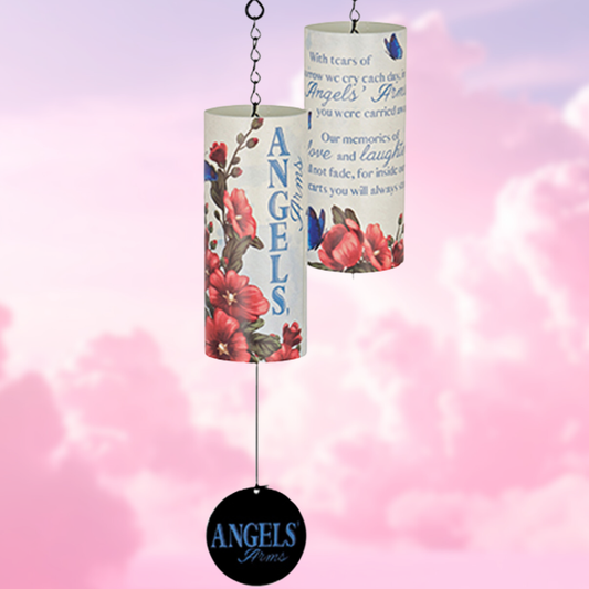 Carson Angels Arms 18 inch Cylinder Sonnet memorial bell with sympathy sentiment