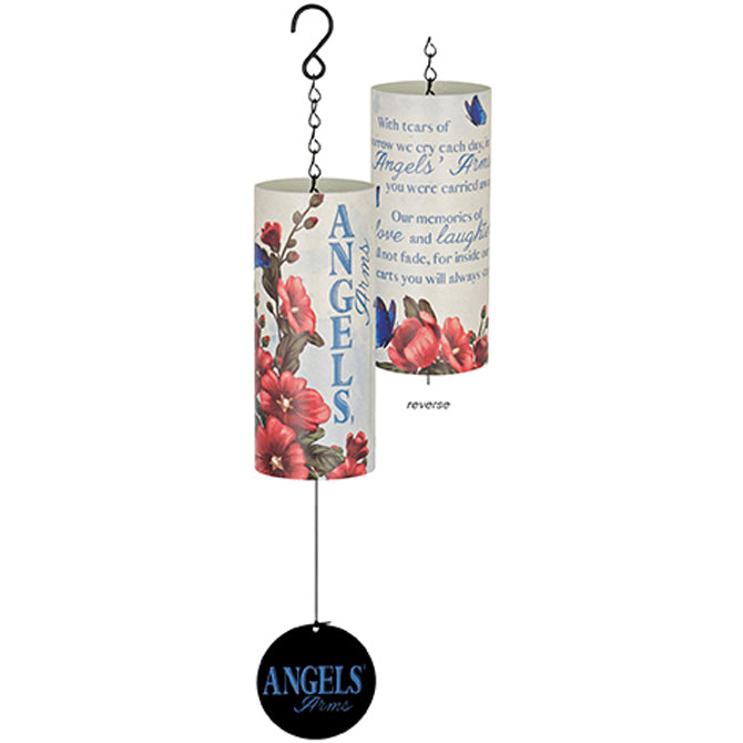 Carson Angels Arms 18 inch Cylinder Sonnet memorial bell with sympathy sentiment