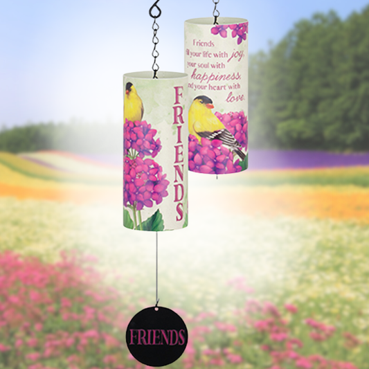 Carson Friends 18 inch Cylinder Sonnet bell with friendship sentiment