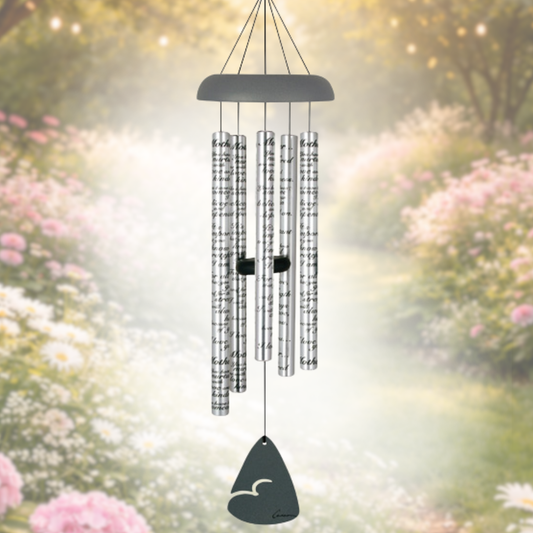 Carson Home Accents Mother 30 inch Sonnet wind chime with sentimental message for mom