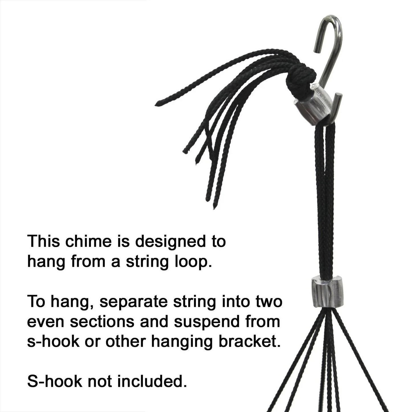 Woodstock Percussion 44 Inch Wind Singer Chimes Of Athena - Black