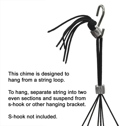 Woodstock Percussion 44 Inch Wind Singer Chimes Of Athena - Black