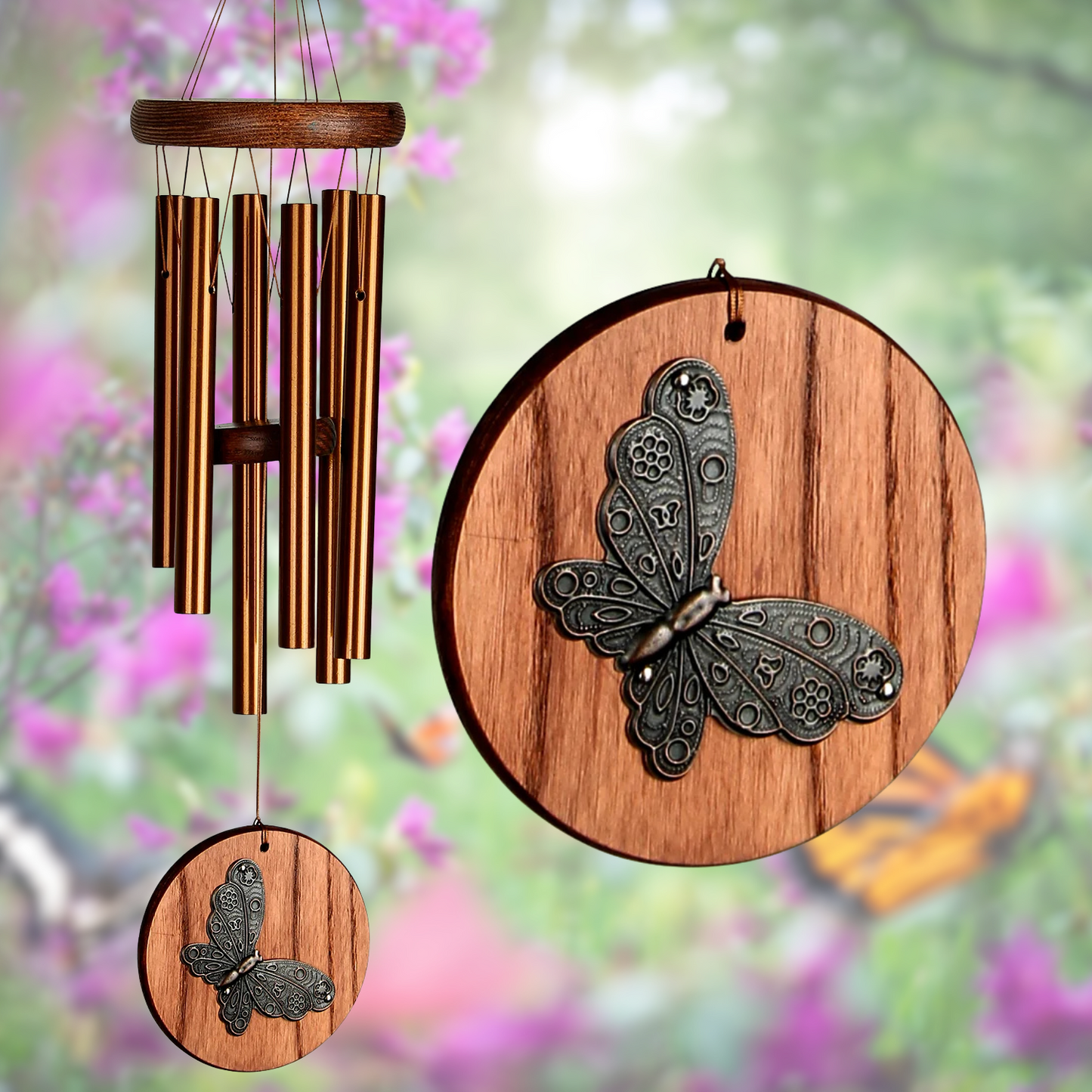 Habitats 17 Inch Wind Chime - Teak