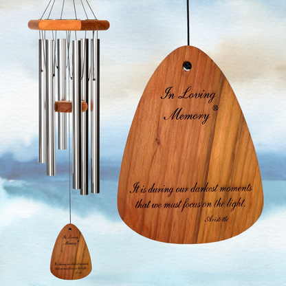 'In Loving Memory' 30 Inch Silver Wind Chime
