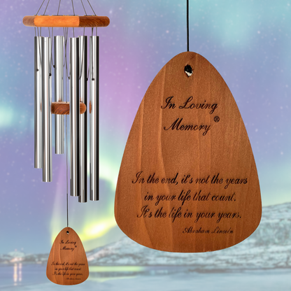'In Loving Memory' 30 Inch Silver Wind Chime