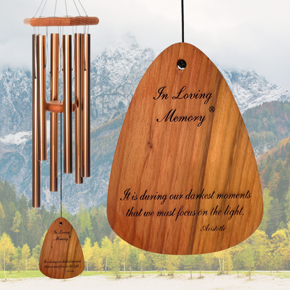 'In Loving Memory' 35 Inch Bronze Wind Chime
