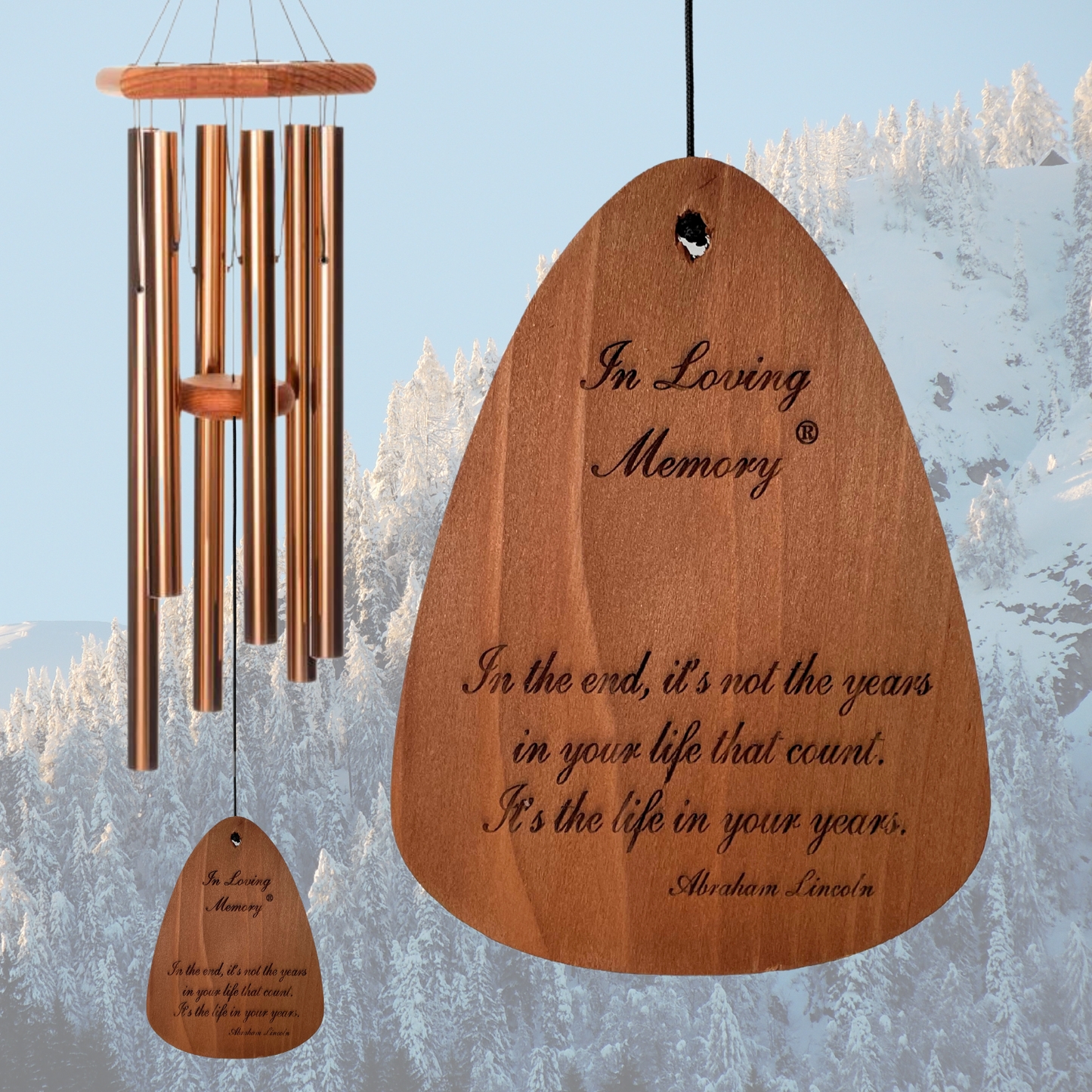 'In Loving Memory' 35 Inch Bronze Wind Chime