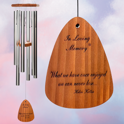 'In Loving Memory' 42 Inch Silver Wind Chime