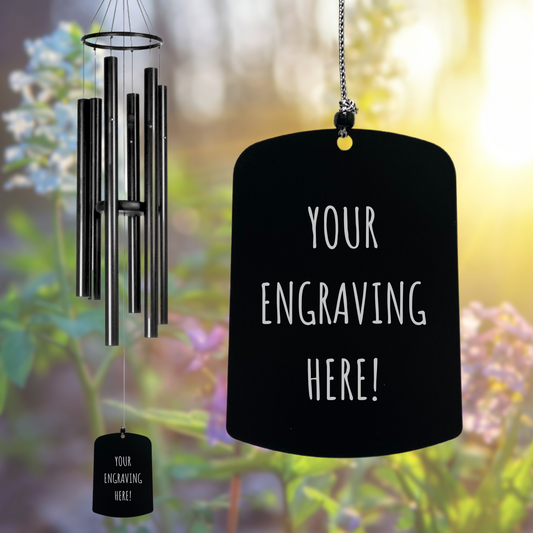 Woodstock Percussion 44 Inch Wind Singer Chimes Of Athena - Black
