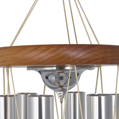 Urn on the suspension platform of the 'Amazing Grace' Woodstock brand memorial wind chime